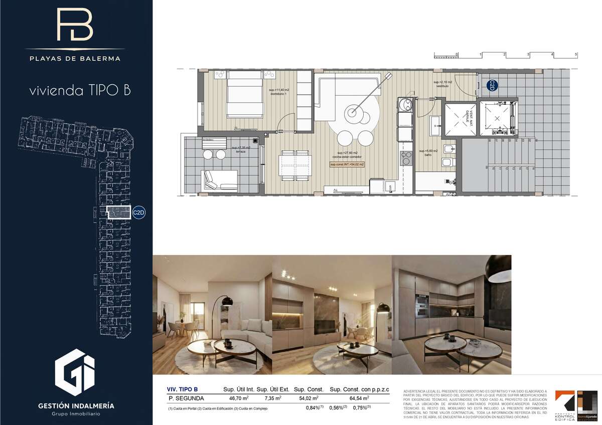 ky-622376-2 Piso de 54 m² en Balerma en Venta por 110000€