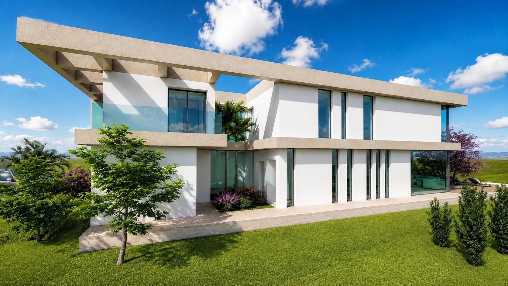 EXCLUSIVA PARCELA CON VISTAS AL MAR EN LA ENVÍA GOLF Y PROYECTO DE VILLA DE DISEÑO LISTO PARA CONSTRUIR