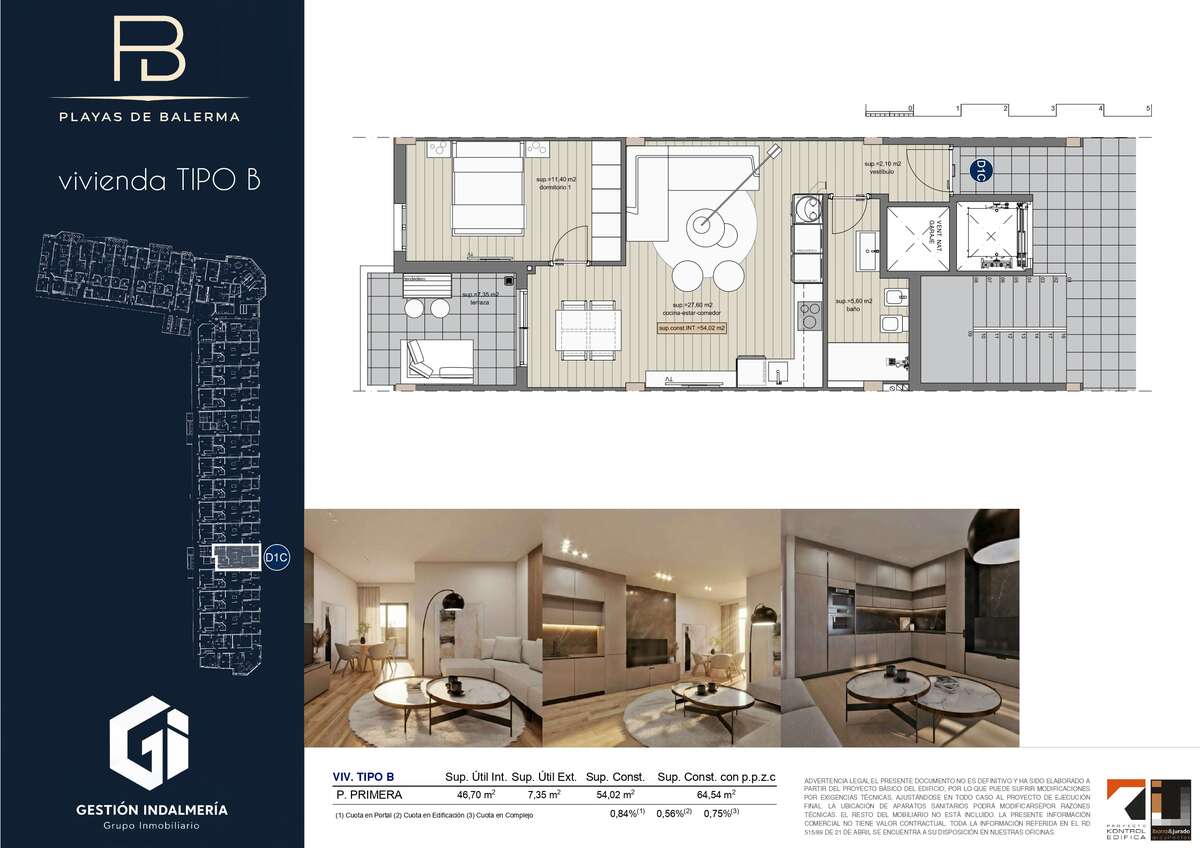 Piso de 54 m² en Balerma en Venta por 109000€