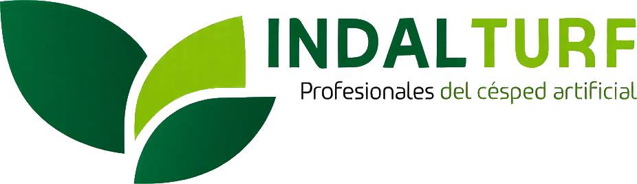 INDALTURF logo with a green leaf motif and the tagline 'Artificial grass professionals'